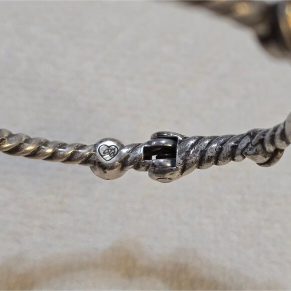 Brighton Monte Carlo Mixed Metals Golden Crystal Hinged Bracelet - Picture 7 of 9